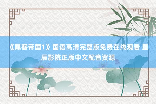 《黑客帝国1》国语高清完整版免费在线观看 星辰影院正版中文配音资源